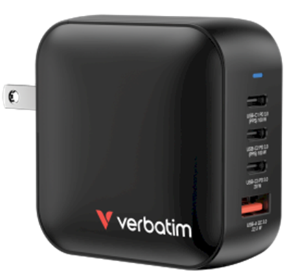 Изображение Verbatim Mini GaN Charger 100W 3xUSB-C PD, 1xUSB-A QC 3.0 32231