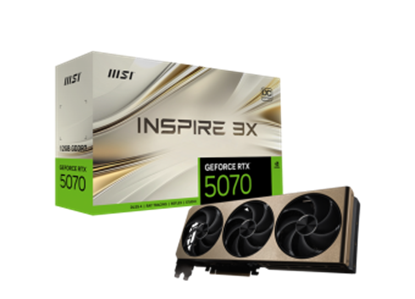 Attēls no Videokarte MSI GeForce RTX 5070 12G INSPIRE 3X OC