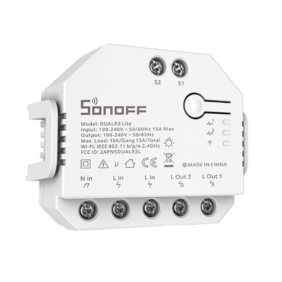Изображение Vieds slēdzis WiFi Sonoff Dual R3 Lite