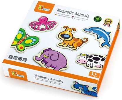 Изображение Viga Drewniane magnesy zwierzta