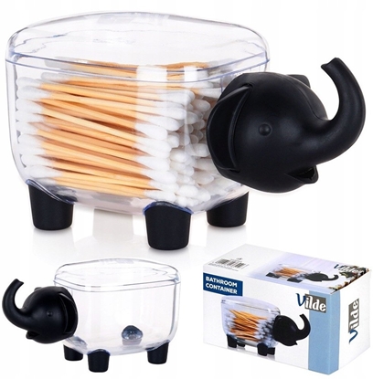 Attēls no Vilde Pojemnik na patyczki do uszu i patki kosmetyczne pudeko organizer 15.5cm VILDE 568060