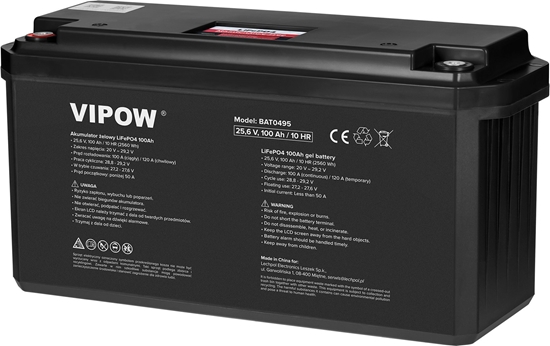 Picture of Vipow Akumulator LiFePO4 100Ah 25.6V z BMS
