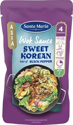 Изображение Vok mērce ar saldajiem Korejas melnajiem pipariem 150g, Santa Maria