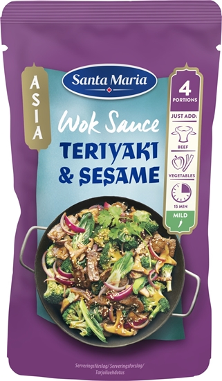 Изображение Vok mērce ar terijaki un sezamu 150g, Santa Maria
