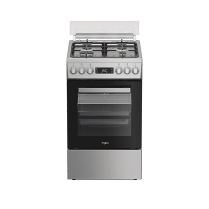 Attēls no Whirlpool Cooker | W5G8LMX | Hob type Gas | Oven type Electric | Stainless Steel | Width 50 cm | Depth 60 cm | 60 L