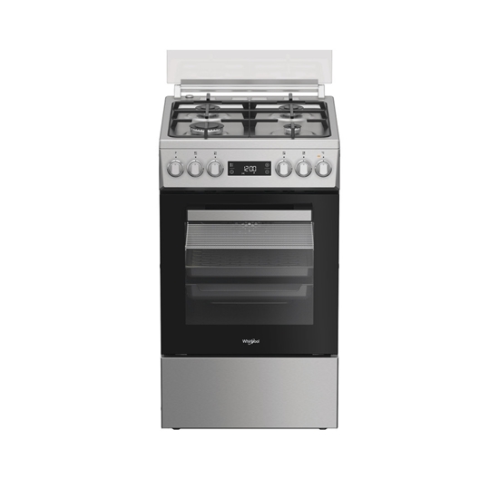 Picture of Whirlpool Cooker | W5G8LMX | Hob type Gas | Oven type Electric | Stainless Steel | Width 50 cm | Depth 60 cm | 60 L