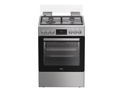 Attēls no Whirlpool Cooker | W6G8LCSWX | Hob type Gas | Oven type Electric | Stainless Steel | Width 60 cm | Depth 60 cm | 72 L
