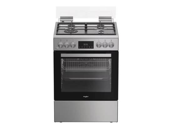 Picture of Whirlpool Cooker | W6G8LCSWX | Hob type Gas | Oven type Electric | Stainless Steel | Width 60 cm | Depth 60 cm | 72 L