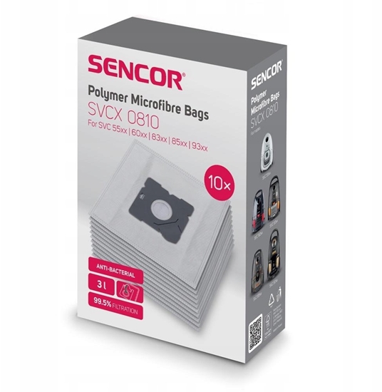 Изображение Worek do odkurzacza Sencor SVCX 0810 Worki do SENCOR SVC 55xx/60xx/85xx/93xx