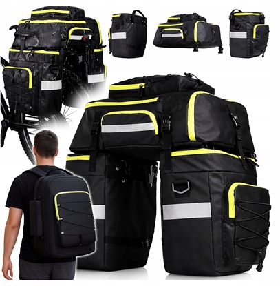 Изображение Wozinsky L34S TORBA ROWEROWA SAKWA PLECAK          BAGANIK 3w1 53L WODOODPORNA