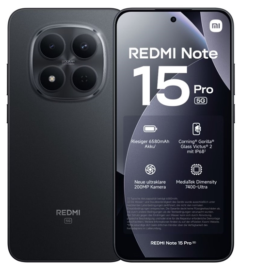 Picture of Xiaomi Redmi Note 15 Pro 5G 8/256GB Black