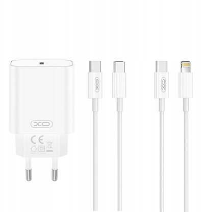 Attēls no XO adowarka sieciowa CE32 PD 20W 1x USB-C BIAA + KABEL LIGHTNING