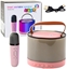 Picture of Zestaw Do Karaoke Gonik Mikrofon Bezprzewodowy K52 RGB Bluetooth Róowy LEAN Toys