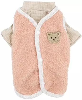 Attēls no Zestaw, kamizelka z koszulk, dla psa, róowy/ ecru, poliester/bawena, rozmiar XL