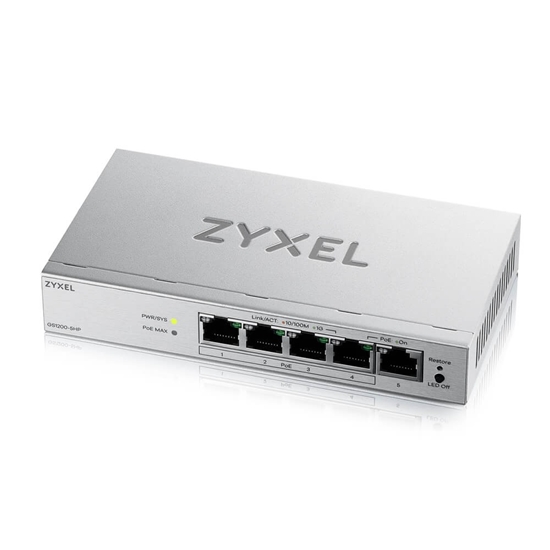 Picture of Zyxel GS1200-5HPV3 5-Port Gigabit PoE+ Web