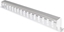 Изображение 19" 1U kabeļu organizators ar vāku, 40x40mm, pelēks