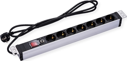 Picture of 19" PDU for Cabinets, 7x, 4000W, CEE 7/7 German Type Plug, 1.8 m VALUE