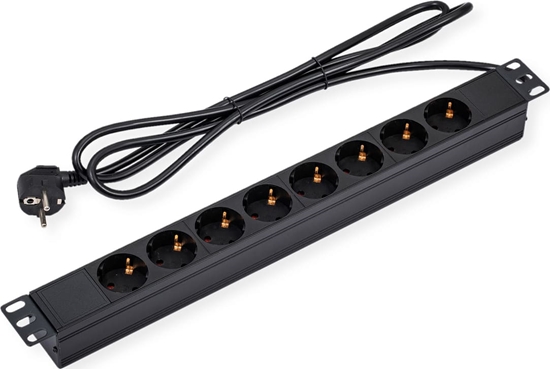 Picture of 19" PDU for Cabinets, 8x, 4000W, CEE 7/7 German Type Plug, 1.8 m Value
