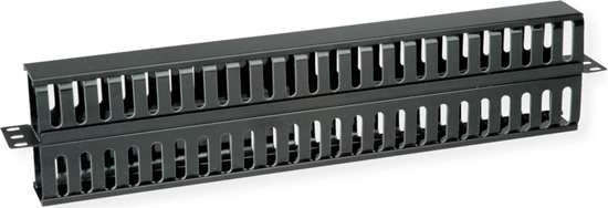 Picture of 19" Priekš.pan.1U ar dudulto kanālu, RAL 9005 melns, Value