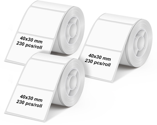 Picture of 1x3 Olympia Etikettenrolle 40 mm x 30 mm weiß (690 Stück)