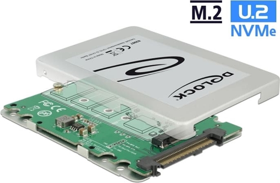 Изображение 2.5" Adapteris U.2 SFF-8639 > M.2 NVMe Key M, Delock