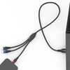 Picture of 3MK Hyper Cable N-SERIES 3 in 1 USB-A to USB-C/Lightning/MicroUSB 1.2m 9V/2A 18W Black