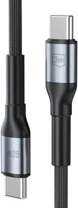Picture of 3mk Hyper Cable N-SERIES C to C 50cm PD 3.0 QC 3.0 20V/3A 60W Black