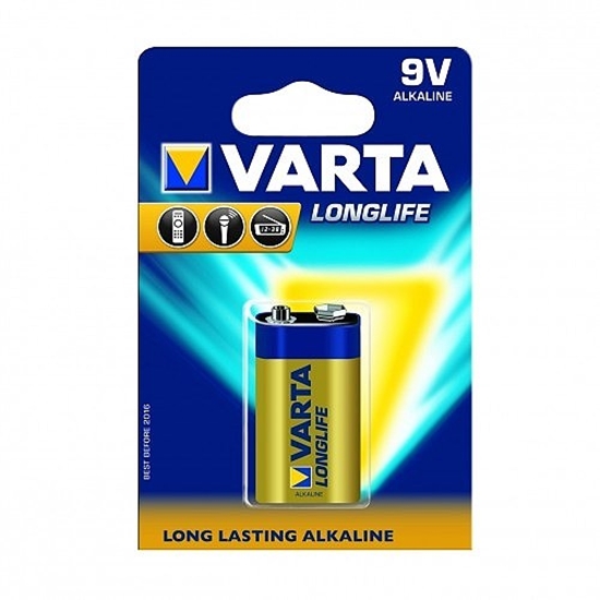 Picture of 6LR61/9V baterijas Varta Longlife Alkaline MN1604/4122 iepakojumā 1 gb.