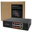 Attēls no 8 portu FAST Ethernet PoE komutators | 8x RJ45 PoE | 2x RJ45 Uplink | 120W | 10/100 Mb/s | QOLTEC