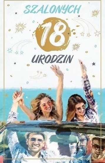 Изображение AB Card Karnet 18 Urodziny AB Malowane - Szalonych 18 urodzin P17