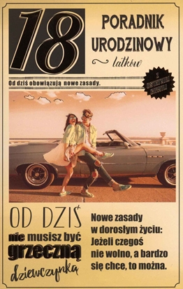 Attēls no AB Card Karnet 18-Te urodziny U15 Poradnik urodzinowy