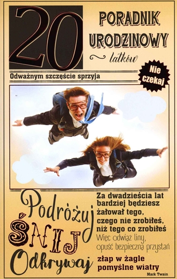 Picture of AB Card Karnet 20-te urodziny odwanym szczcie sprzyja