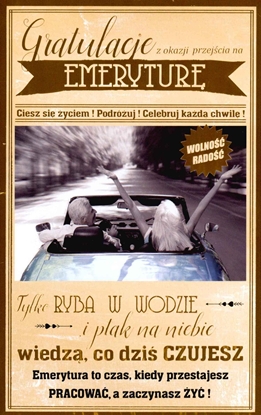 Attēls no AB Card Karnet Gratulacje z okazji przejcia na Emerytur AB