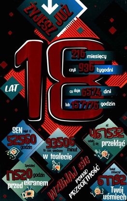 Attēls no AB Card Karnet statystyka Urodziny 18-tka