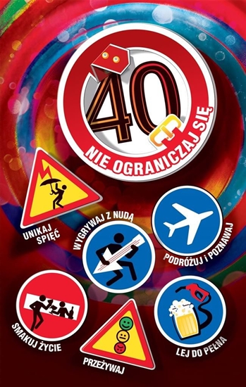 Изображение AB Card Kartka okolicznociowa Urodziny 40 US02
