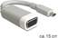 Изображение Adapteris HDMI-microD M > VGA F, 15cm, balts, Delock