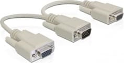 Изображение Adapteris VGA M > 2xVGA F, 20cm, Delock