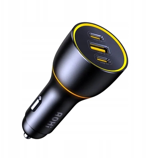 Изображение adowarka AOHI adowarka samochodowa AOHi Superauto PD 170W 2x USB-C, 1x USB-A