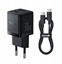 Picture of adowarka Baseus adowarka cienna Palm 30 W USB + USB-C QC3.0 PD3.0 z kablem USB-C 1 m czarny P1011160A113-01 (6932172677343)