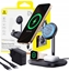 Attēls no adowarka Baseus adowarka indukcyjna Baseus EnerFill FS41 3w1 z chodzeniem z wtyczk EU 45W i kablem USB-C do USB-C - czarna