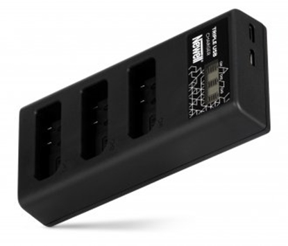 Attēls no adowarka do aparatu Nitecore adowarka trzykanaowa Newell CD-USB-C do akumulatorów EN-EL14 do Nikon