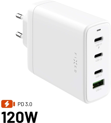 Picture of adowarka Fixed 3x USB-A 1x USB-C 5 A (FIXCG120-3C1A-WH)