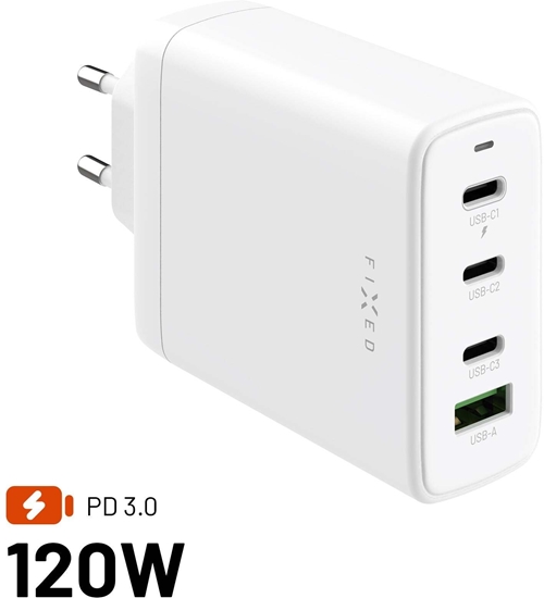 Picture of adowarka Fixed 3x USB-A 1x USB-C 5 A (FIXCG120-3C1A-WH)