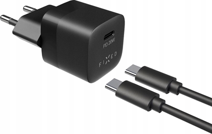 Attēls no adowarka Fixed adowarka sieciowa USB-C + kabel USB-C Fixed, 20 W