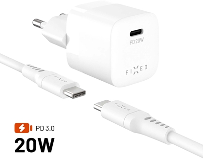 Attēls no adowarka Fixed Mini 1x USB-C 1.67 A (FIXC20M2-CC-WH)