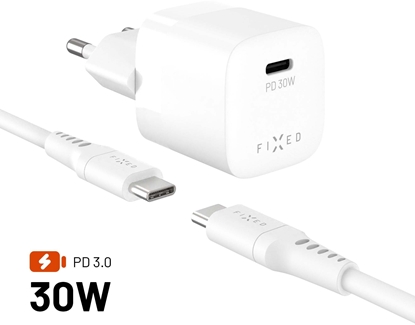 Attēls no adowarka Fixed Mini 1x USB-C 3 A (FIXCG30M-CC-WH)