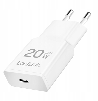 Picture of adowarka LogiLink adowarka sieciowa LogiLink PA0345 USB GaN, 20 W, 1x USB-C (PD), biaa