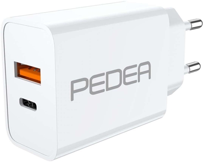 Изображение adowarka Pedea Reiselader Dual PD 20 W do USB Type A/C, biay, zestaw 20 sztuk
