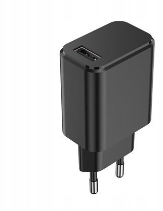 Изображение adowarka Setty adowarka sieciowa 1x USB 3A czarna + kabel USB-C 1,0 m