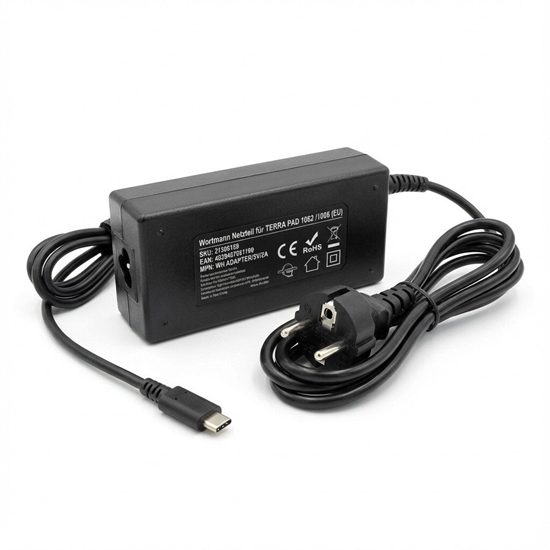 Picture of adowarka Wartmann Netzteil für TERRA PAD 1062/ 1006 (EU), USB Type C